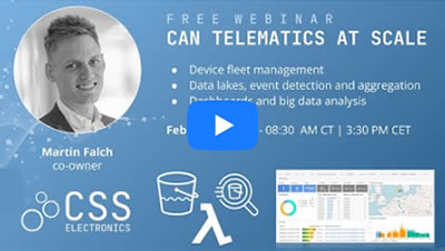 CAN Bus Telematics at Scale